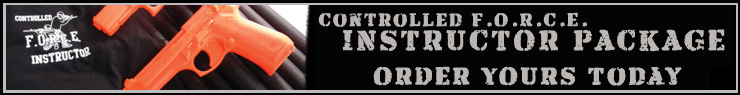 Controlled F.O.R.C.E. Instructor Package includes Training Batons, Training Guns, Instructor T-shirt