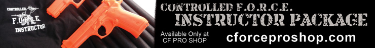 Controlled F.O.R.C.E. Instructor Package includes Training Batons, Training Guns, Instructor T-shirt